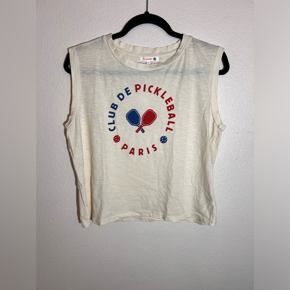 Sundry “Club de Pickleball Paris” Muscle Tank – Size S
